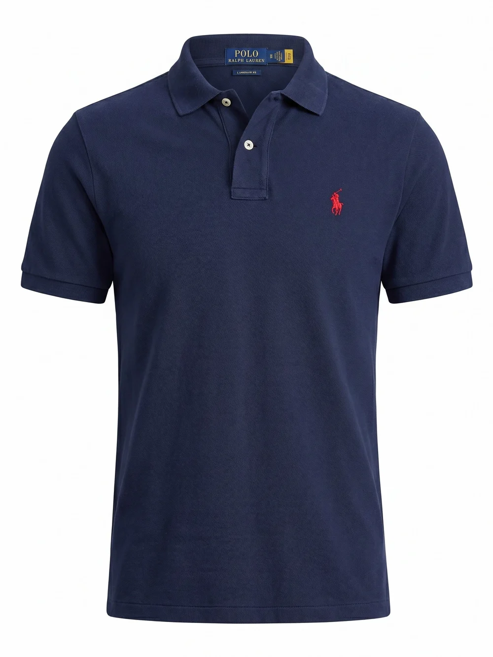 Polo by Ralph Lauren Men's Classic Navy Polo Shirt with Red Pony Size Large